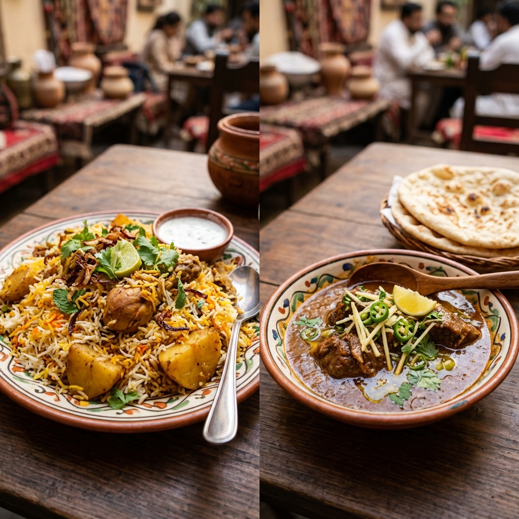 Comparison of Biryani and Nihari