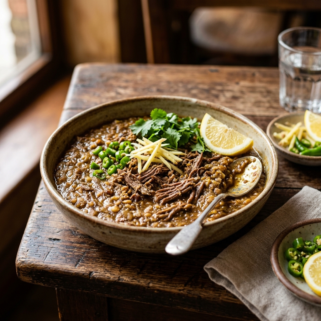 Bowl of authentic Haleem
